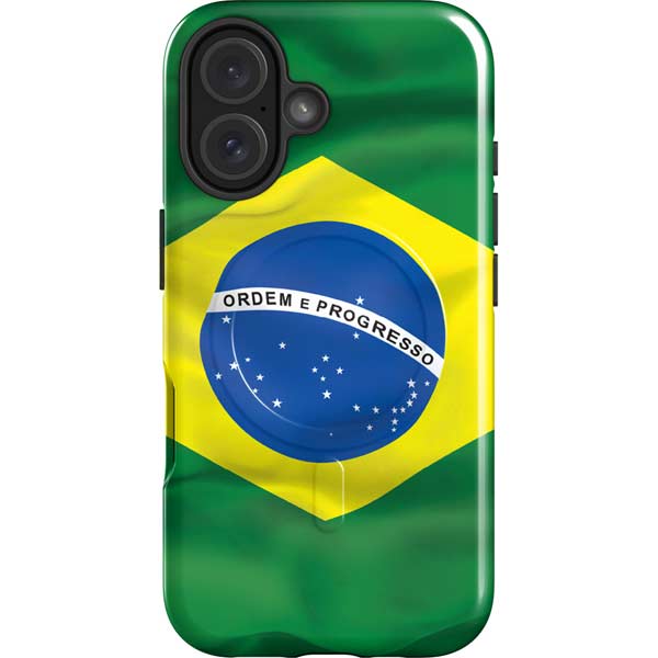 Brazil Flag iPhone 16 Plus Magsafe Impact Case