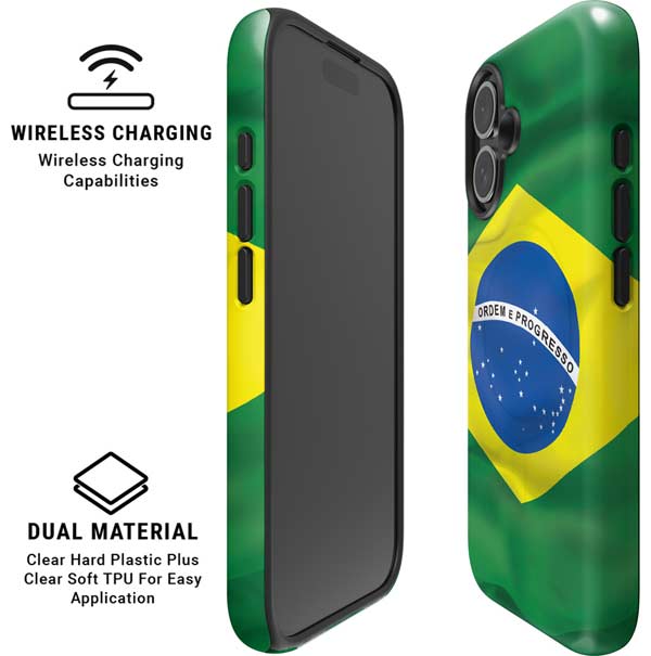 Brazil Flag iPhone 16 Plus Magsafe Impact Case