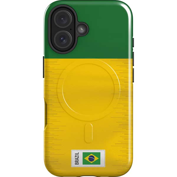 Brazil Soccer Flag iPhone 16 Plus Magsafe Impact Case