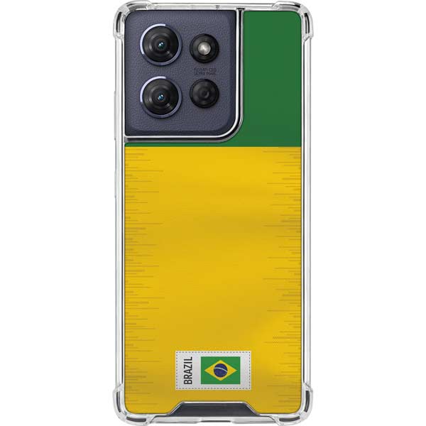 Brazil Soccer Flag Moto G 5G (2025) Clear Case