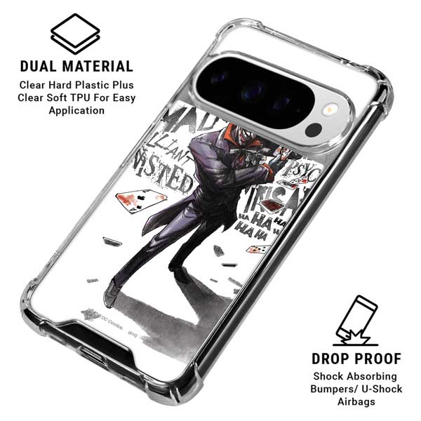 DC Comics The Joker Brilliantly Twisted Google Pixel 10 Pro XL Clear Case