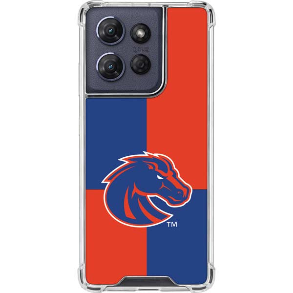 Boise State University Broncos Checkered Moto G 5G (2025) Clear Case