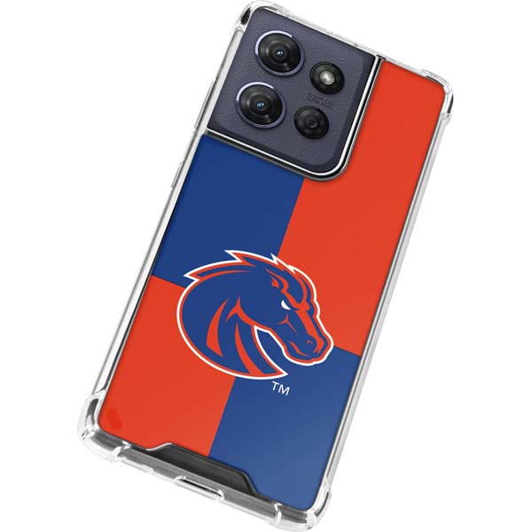 Boise State University Broncos Checkered Moto G 5G (2025) Clear Case