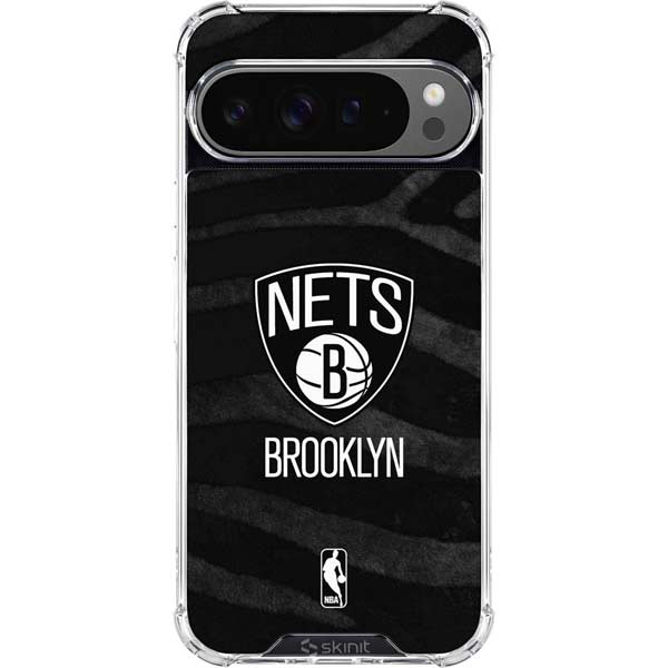 NBA Brooklyn Nets Black Animal Print Google Pixel 10 Pro Clear Case