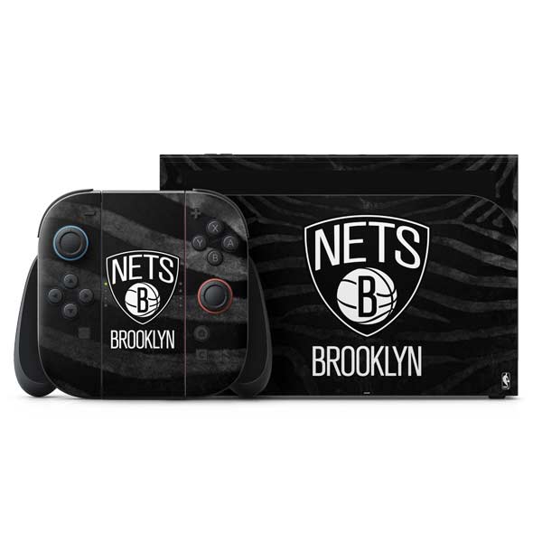NBA Brooklyn Nets Black Animal Print Nintendo Skins