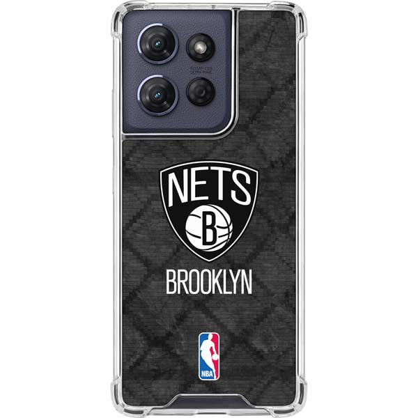 NBA Brooklyn Nets Dark Rust Moto G 5G (2025) Clear Case