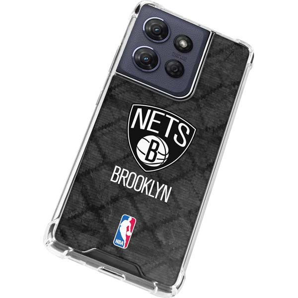 NBA Brooklyn Nets Dark Rust Moto G 5G (2025) Clear Case