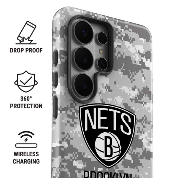 NBA Brooklyn Nets Digi Camo Galaxy S26 Ultra Impact Case