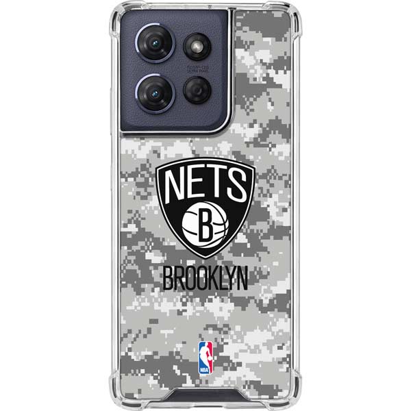 NBA Brooklyn Nets Digi Camo Moto G Play 5G (2025) Clear Case