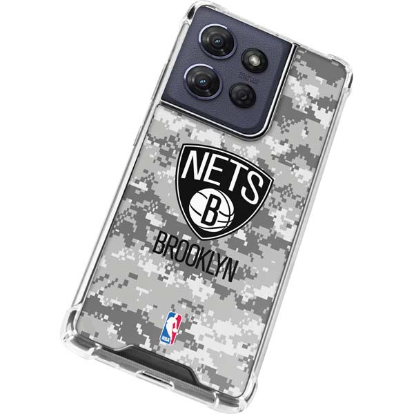 NBA Brooklyn Nets Digi Camo Moto G Play 5G (2025) Clear Case