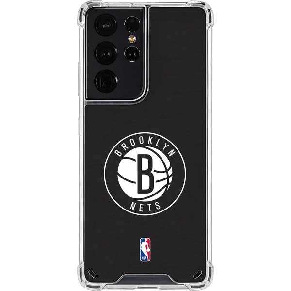 NBA Brooklyn Nets Distressed Galaxy S21 Ultra 5G Clear Case