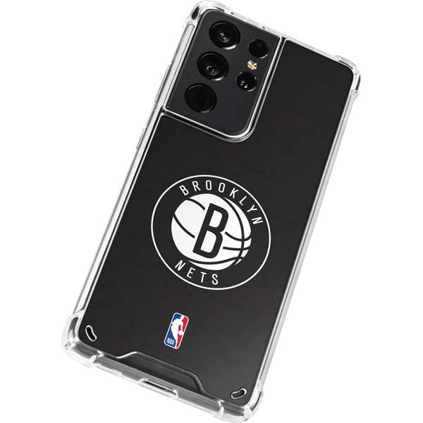 NBA Brooklyn Nets Distressed Galaxy S21 Ultra 5G Clear Case