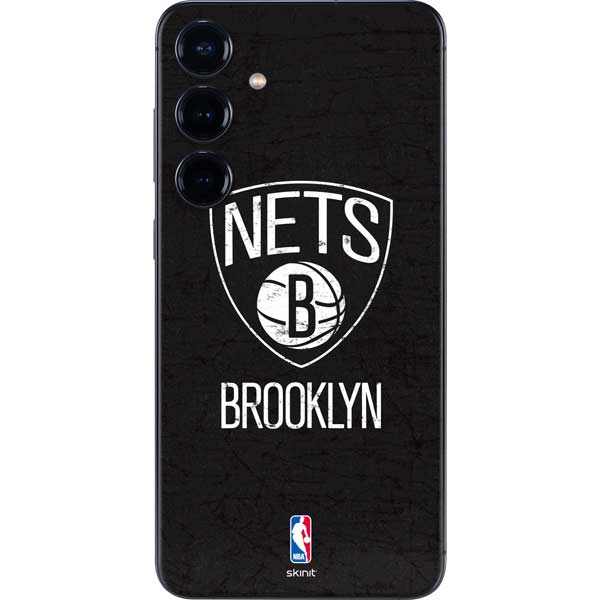 NBA Brooklyn Nets Distressed Galaxy S25 Skin