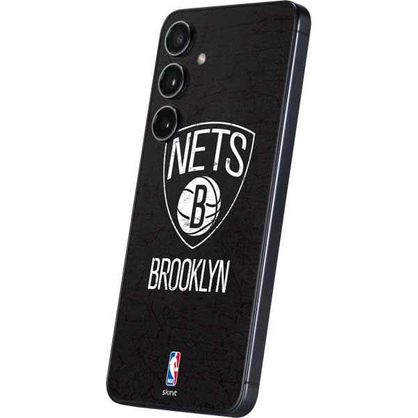 NBA Brooklyn Nets Distressed Galaxy S25 Skin