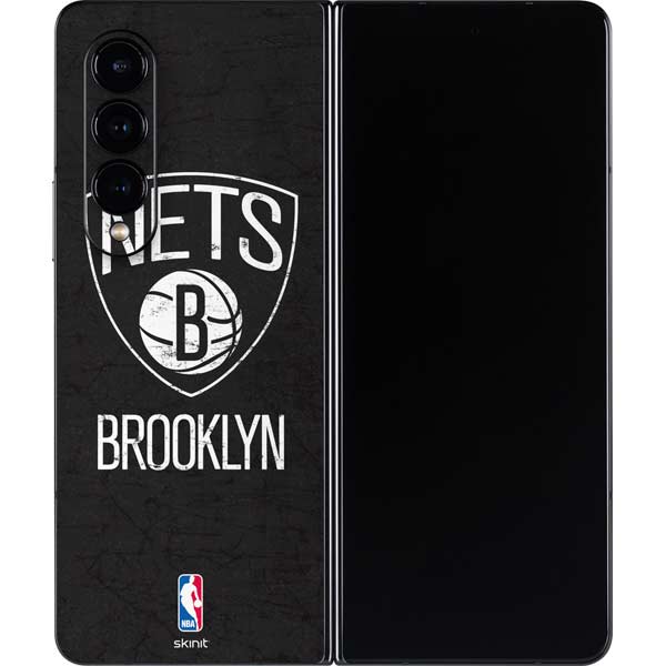 NBA Brooklyn Nets Distressed Galaxy Z Fold4 5G Skin