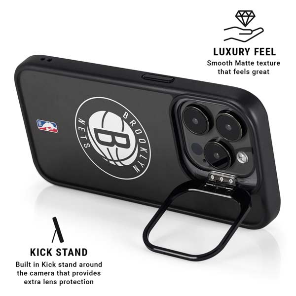 NBA Brooklyn Nets Distressed iPhone 14 Pro Kickstand Case