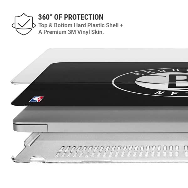 NBA Brooklyn Nets Distressed MacBook Pro 14in (2021-24) Case plus Skin