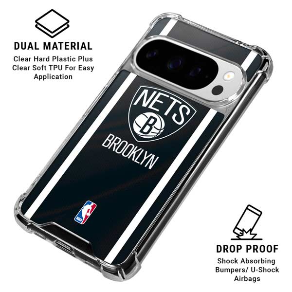 NBA Brooklyn Nets Jersey Google Pixel 10 Pro XL Clear Case