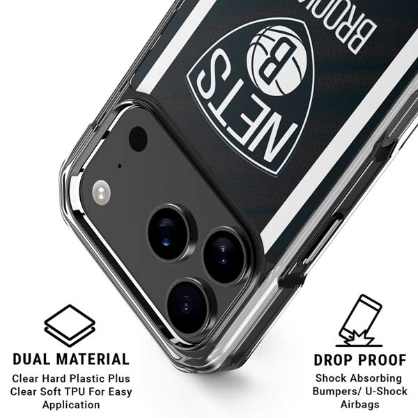 NBA Brooklyn Nets Jersey iPhone 17 Pro Clear Case