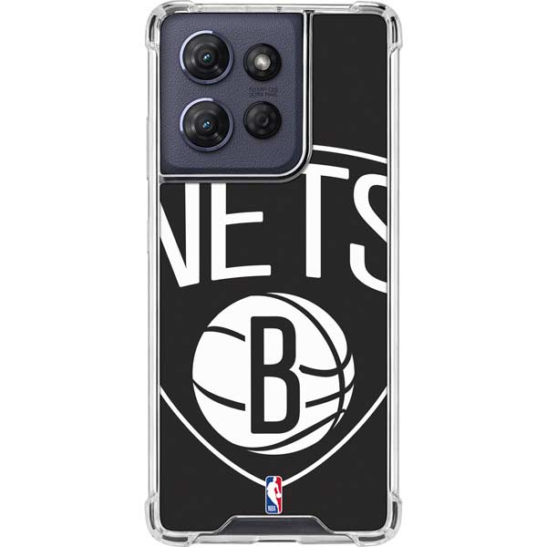 NBA Brooklyn Nets Large Logo Moto G Play 5G (2025) Clear Case