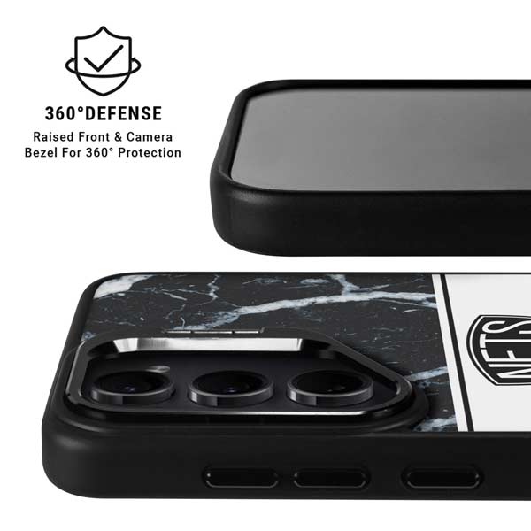 NBA Brooklyn Nets Marble Galaxy S26 Ultra Kickstand Case