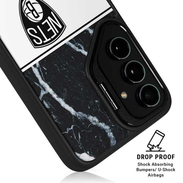 NBA Brooklyn Nets Marble Galaxy S26 Ultra Kickstand Case