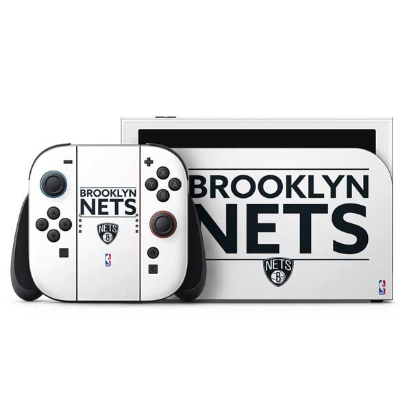 NBA Brooklyn Nets Standard - White Nintendo Switch 2 (2025) with Joy-Con Skin