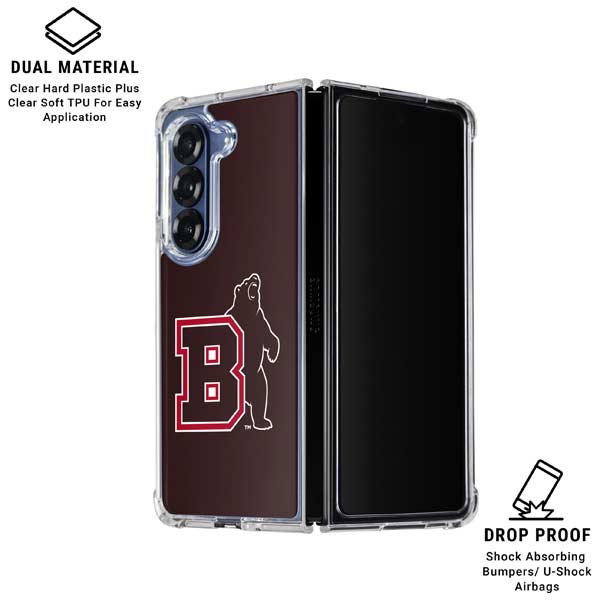 Brown University Bears Logo Galaxy Z Fold7 Clear Case