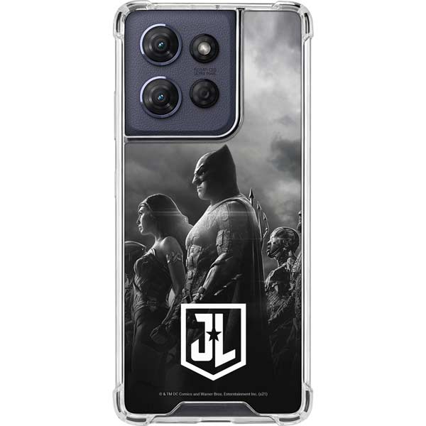 The Justice League (2017) Profile Characters Poster Moto G 5G (2025) Clear Case