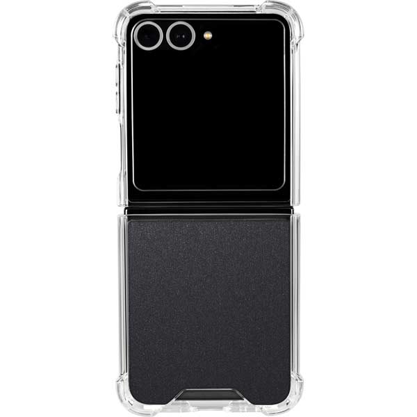 Brushed Steel Texture Galaxy Z Flip7 Clear Case