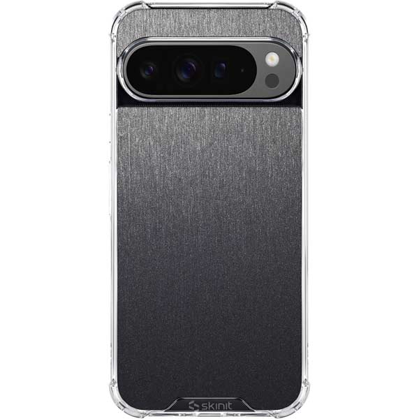 Brushed Steel Texture Google Pixel 10 Pro Clear Case
