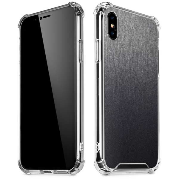 Brushed Steel Texture iPhone X/XS Clear Case