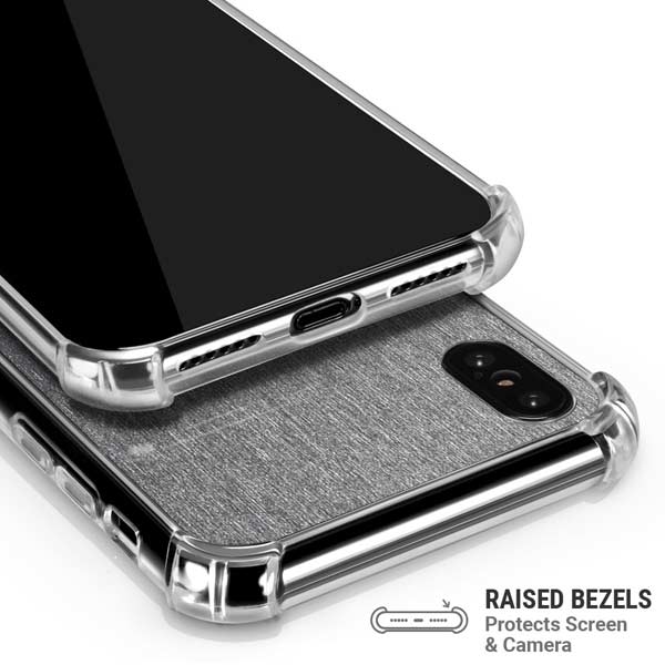 Brushed Steel Texture iPhone X/XS Clear Case