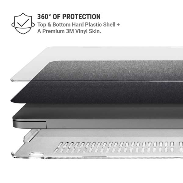 Brushed Steel Texture MacBook Pro 14in (2021-24) Case plus Skin