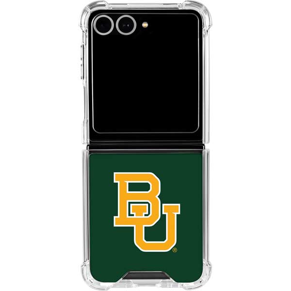 Baylor University BU - Green Galaxy Z Flip7 Clear Case