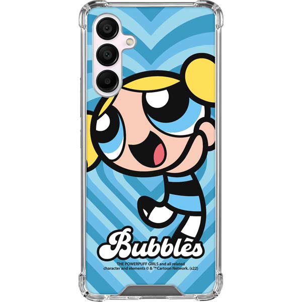 Cartoon Network Powerpuff Girls Bubbles Blue Hearts Galaxy A16 5G Clear Case