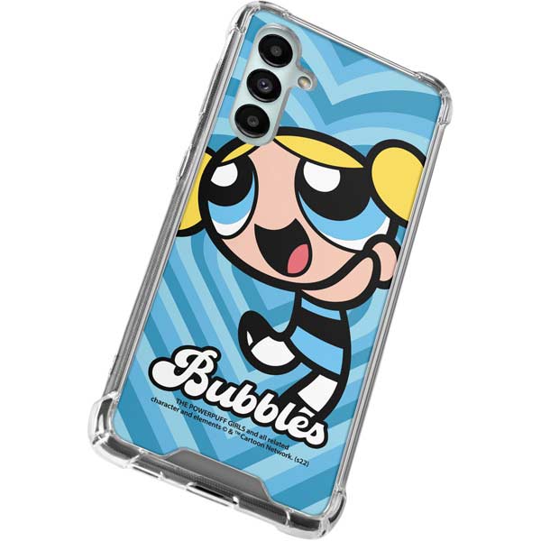 Cartoon Network Powerpuff Girls Bubbles Blue Hearts Galaxy A16 5G Clear Case