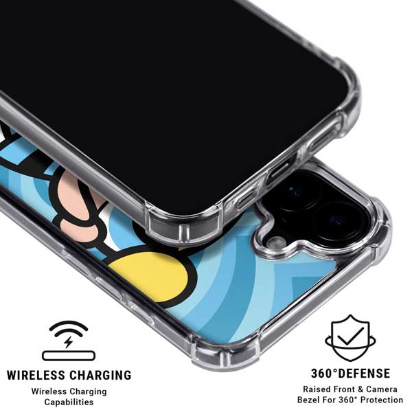 Cartoon Network Powerpuff Girls Bubbles Blue Hearts iPhone 16 MagSafe Case