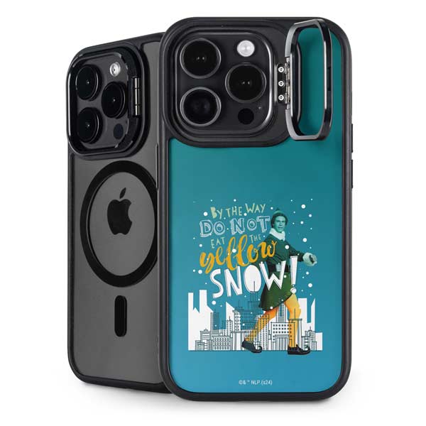 Elf Buddy Don’t Eat Yellow Snow iPhone 14 Pro Max Kickstand Case