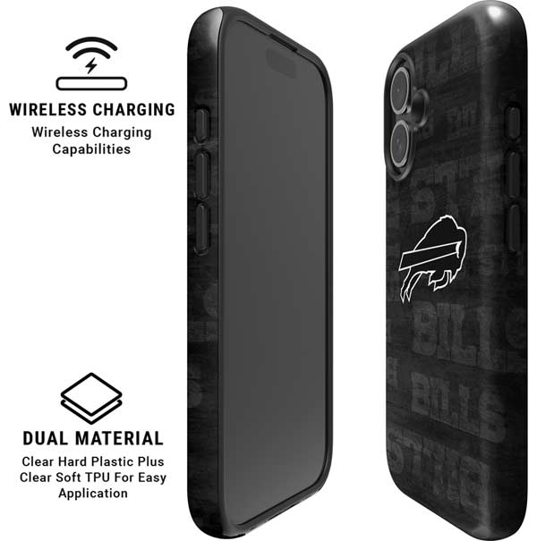 NFL Buffalo Bills Black & White iPhone 16 Plus Magsafe Impact Case