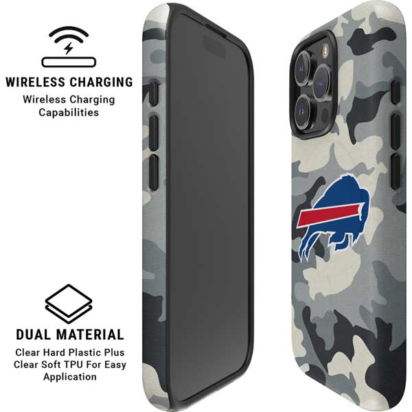 NFL Buffalo Bills Camo iPhone 16 Pro Magsafe Impact Case