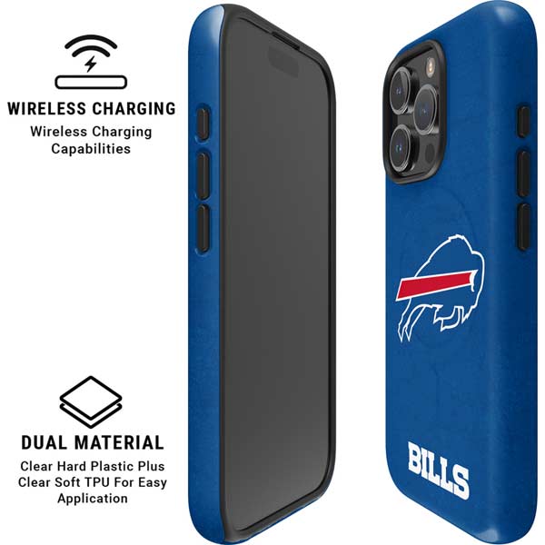 NFL Buffalo Bills Distressed iPhone 16 Pro Magsafe Impact Case