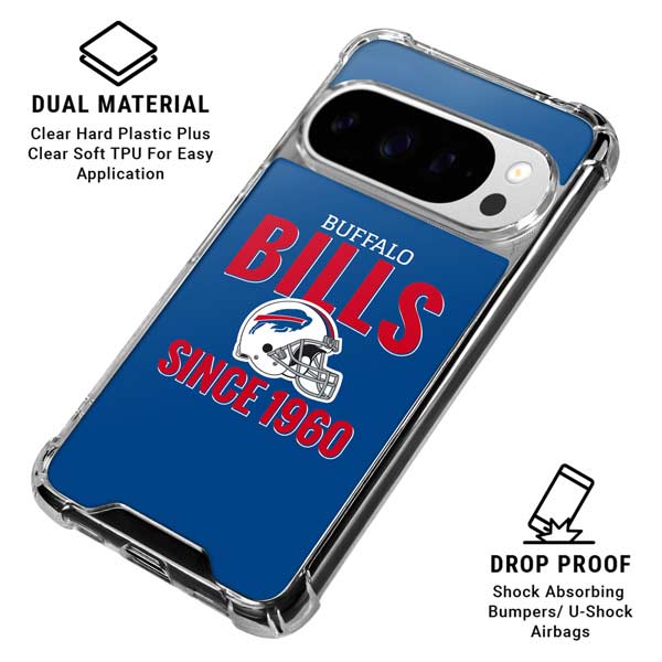 NFL Buffalo Bills Helmet Google Pixel 10 Pro Clear Case