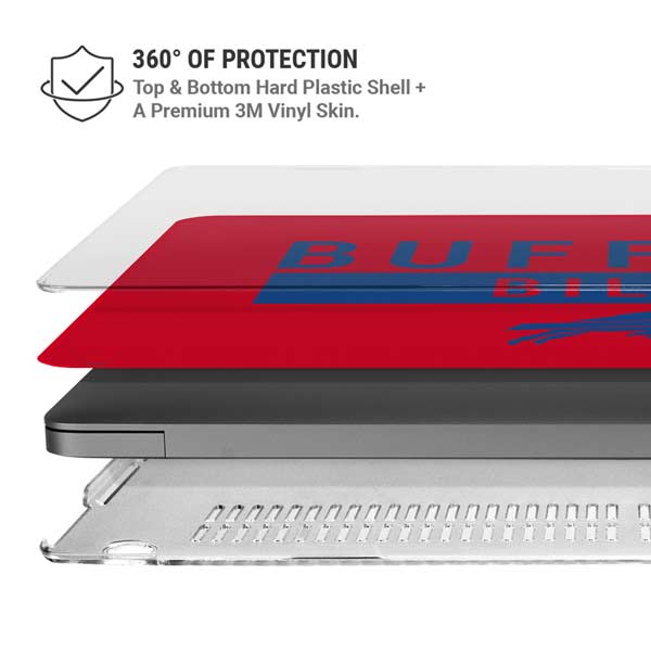 NFL Buffalo Bills Red Performance Series MacBook Pro 14in (2021-24) Case plus Skin