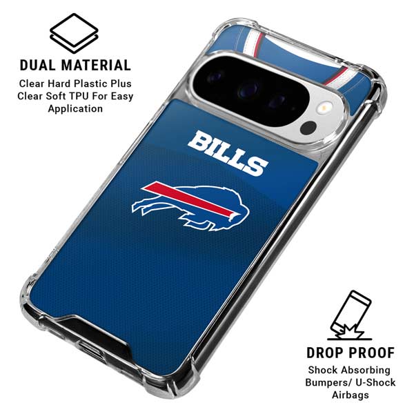 NFL Buffalo Bills Team Jersey Google Pixel 10 Pro XL Clear Case