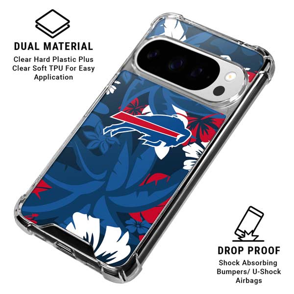 NFL Buffalo Bills Tropical Print Google Pixel 10 Pro Clear Case