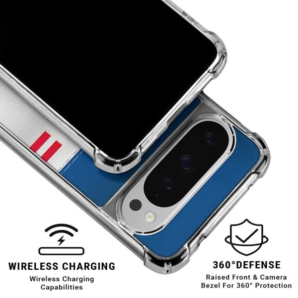 NFL Buffalo Bills White Striped Google Pixel 10 Pro XL Clear Case