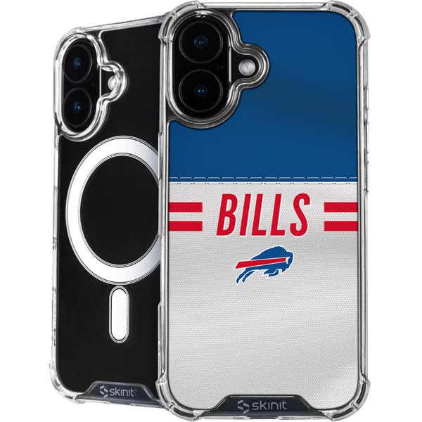 NFL Buffalo Bills White Striped iPhone 17 MagSafe Case