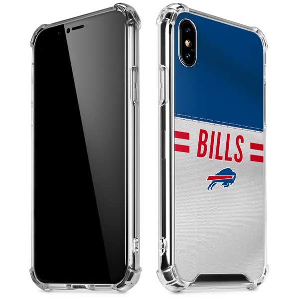 NFL Buffalo Bills White Striped iPhone X/XS Clear Case