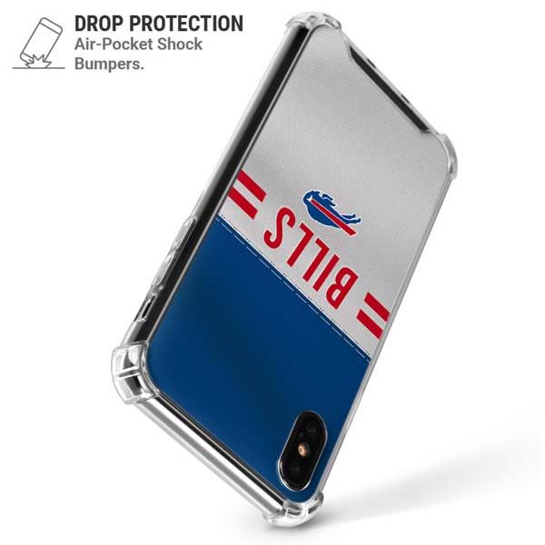 NFL Buffalo Bills White Striped iPhone X/XS Clear Case